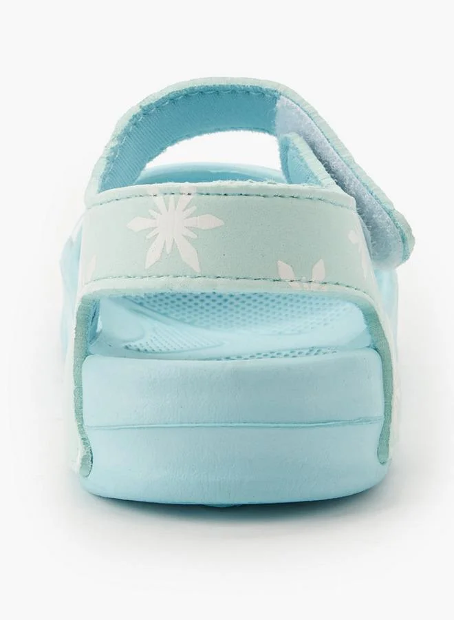 Disney BLUE Disney Girls Frozen Print Hook & Loop Sandals for Women | Best Price UAE