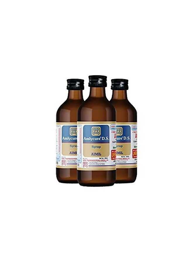 AIMIL Amlycure D.S. Syrup -200ml (Pack of 3) | Ayurvedic Liver Health Protector - Natural Liver Herbal Tonic | Metabolism Booster - Image 1