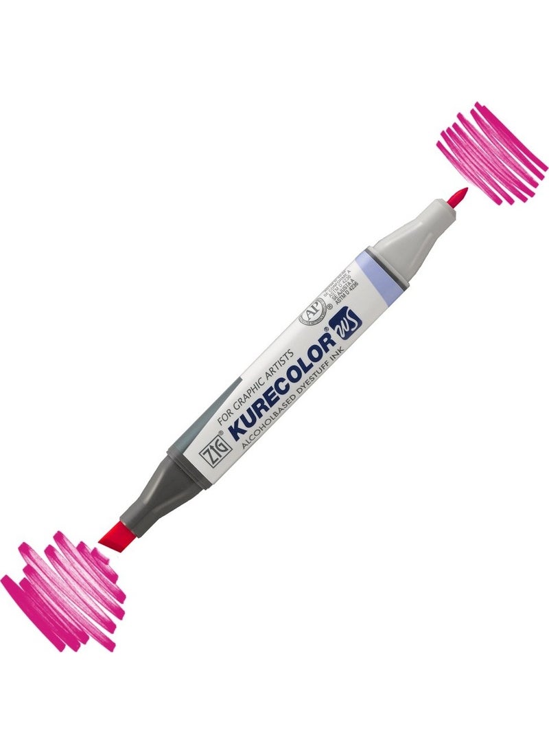 Zig Kurecolor KC3000 Twin S Marker Pen 225 Pink  - Image 1