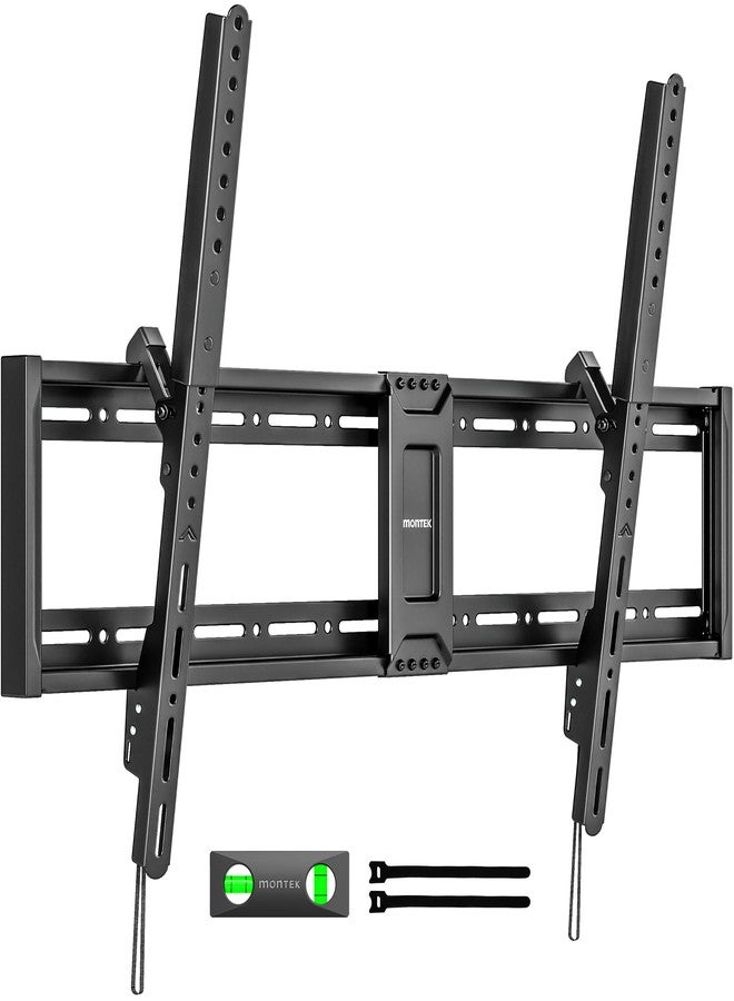 monTEK Heavy Duty Tilt TV Wall Mount for 43-100" Large Flat & Curved TVs, Holds 200 lbs, Ultra Slim Low Profile Bracket with 8° Tilt, Fits 16"/18"/24" Wood Studs, Max VESA 800x600, 4× Load Tested - Image 1