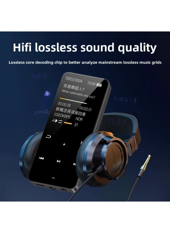 Mp3 For Students Mp5 Touch Version For High School Students Reading Novels Listening To Songs Mp4 Walkman Can Be Connected To The Bluetooth Student Version-Body Color:Touch Version Metallic Black Complete Set Of Accessories - No Bluetooth Function + Silicone Sleeve-Memory Capacity:128g [download Many Song Novels] - Image 3