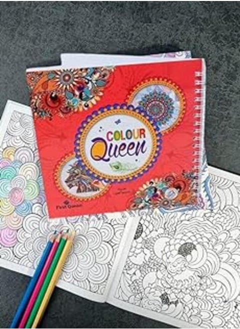 Coloring Book for Adults Stress Relief and Relaxation Multi Graphics (Red)