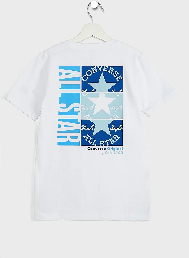 CONVERSE Youth Logo Boxes Graphic T-Shirt
