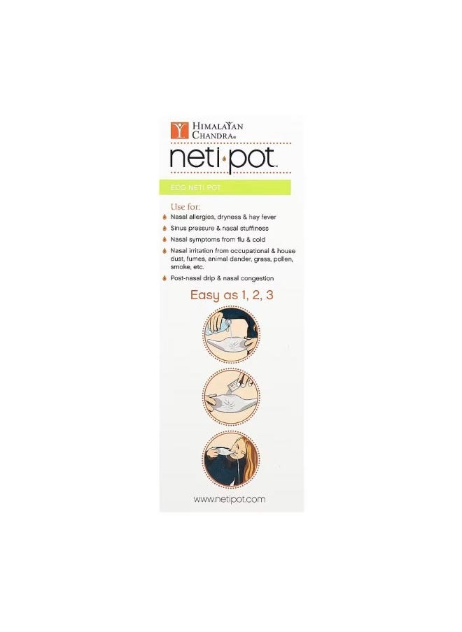 Himalayan Chandra - Eco Neti Pot with Neti Salt Saches 2.16 g - Image 1