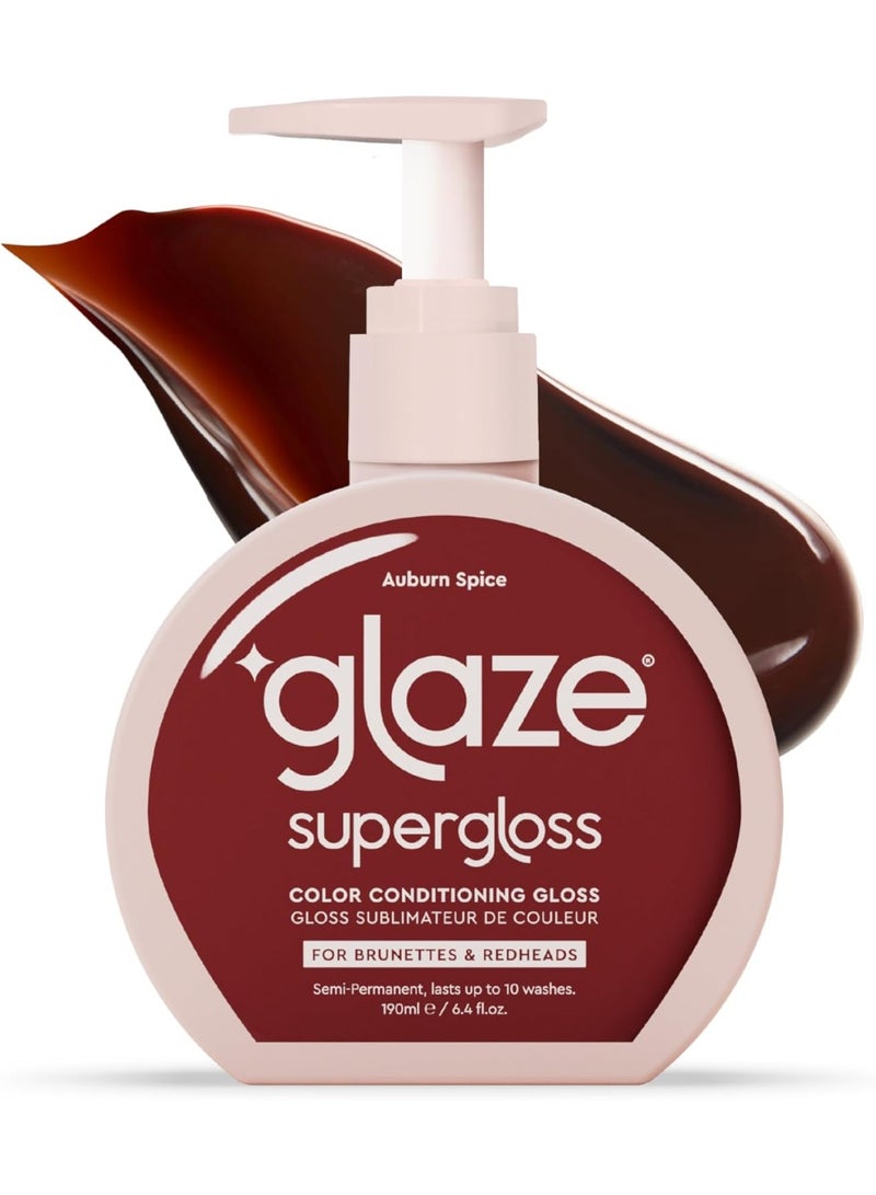 لمعان ملون - مرطب ملون للشعر البني أو الأحمر، يعزز اللون واللمعان، يصلح التلف - توابل الكستناء، 6.4 أونصة