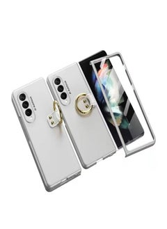 Samsung Galaxy Z Fold 3 5G Case Finger Ring Hard Plastic Frame 360 Full Protection Cover