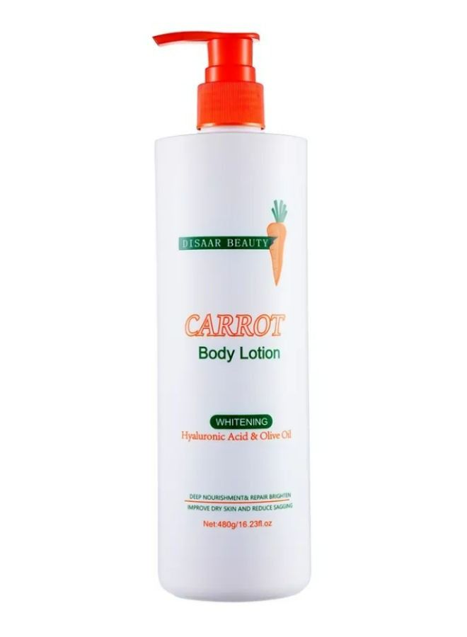 Disaar Beauty Organic Carrot Body Cream & Lotion Olive Oil Skin Whitening Moisturizing Body Lotion for Dry Skin 480 g - Image 1