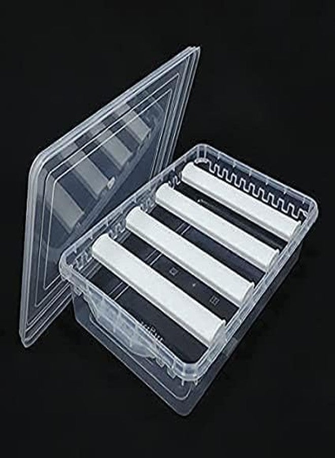 VILOMP Plastic Adjustable 4 Rod Bangle Box, Bangles Organiser Storage for Jewelry, Bracelets, Watches, Transparent, Washable, Modern Style (2) - Image 1