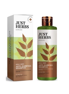 Just Herbs Just Herbs 8 in 1 Root Nourishing Amla Neem Hair Fall Control Shampoo For Men & Women - Suitable For Oily Hair Scalp, Sulphate & Paraben Free 200 ml  - Image 1
