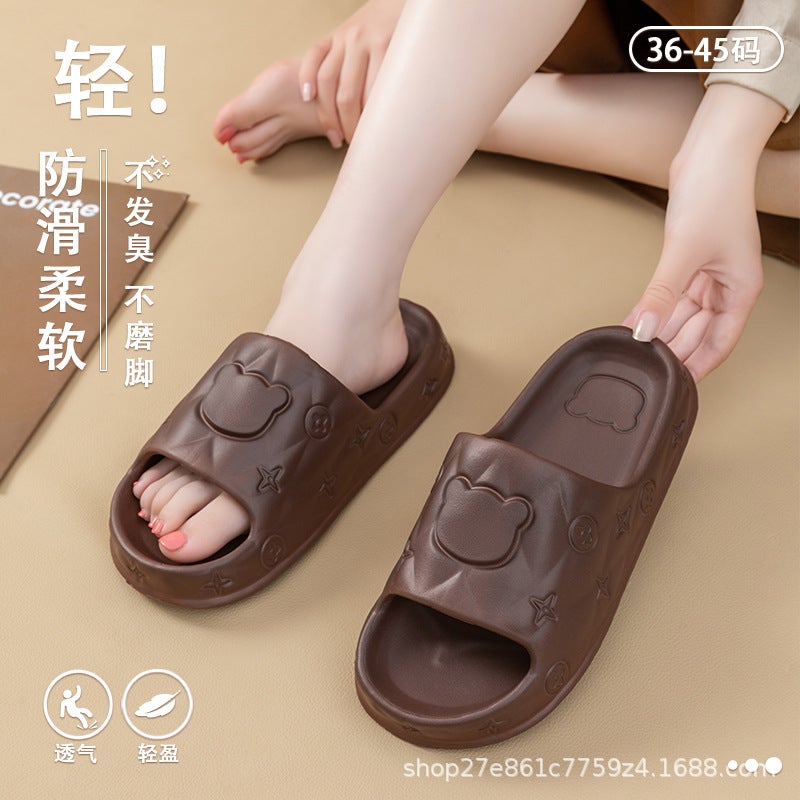 Summer Cartoon Slippers for Women and Men, Thick Sole Indoor Bath Slippers with Quick-Drying, Waterproof, Lightweight, and Cool Features - Image 5