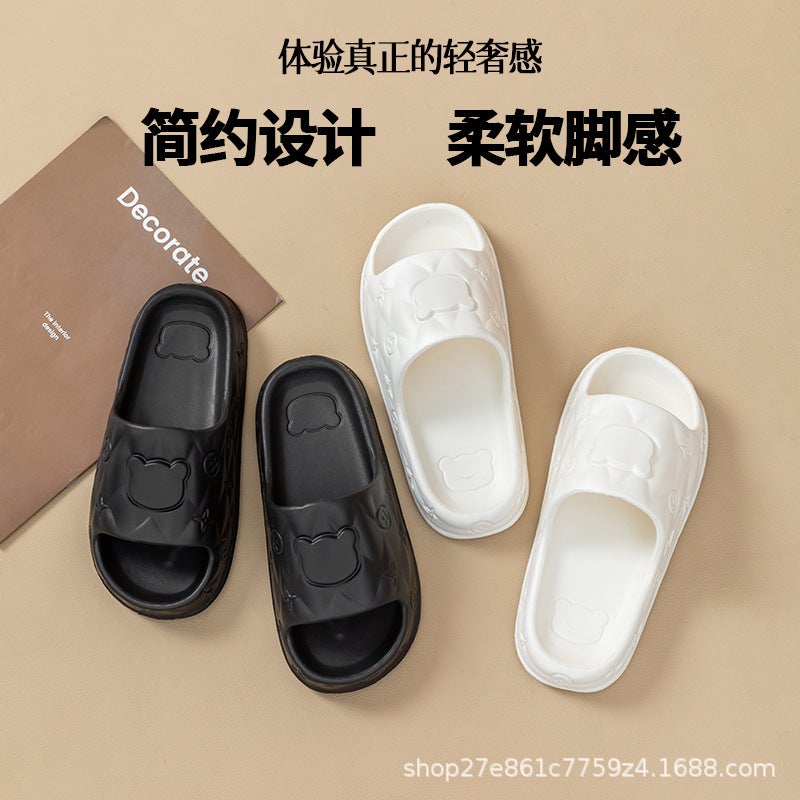 Summer Cartoon Slippers for Women and Men, Thick Sole Indoor Bath Slippers with Quick-Drying, Waterproof, Lightweight, and Cool Features - Image 3