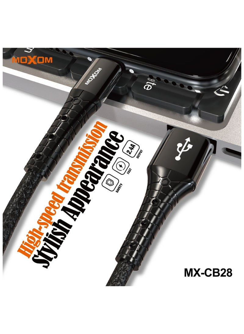 MOXOM High Speed Transmission Iphone Moxom Cable MX-CB28 Designed for Home and Travel  - Image 4