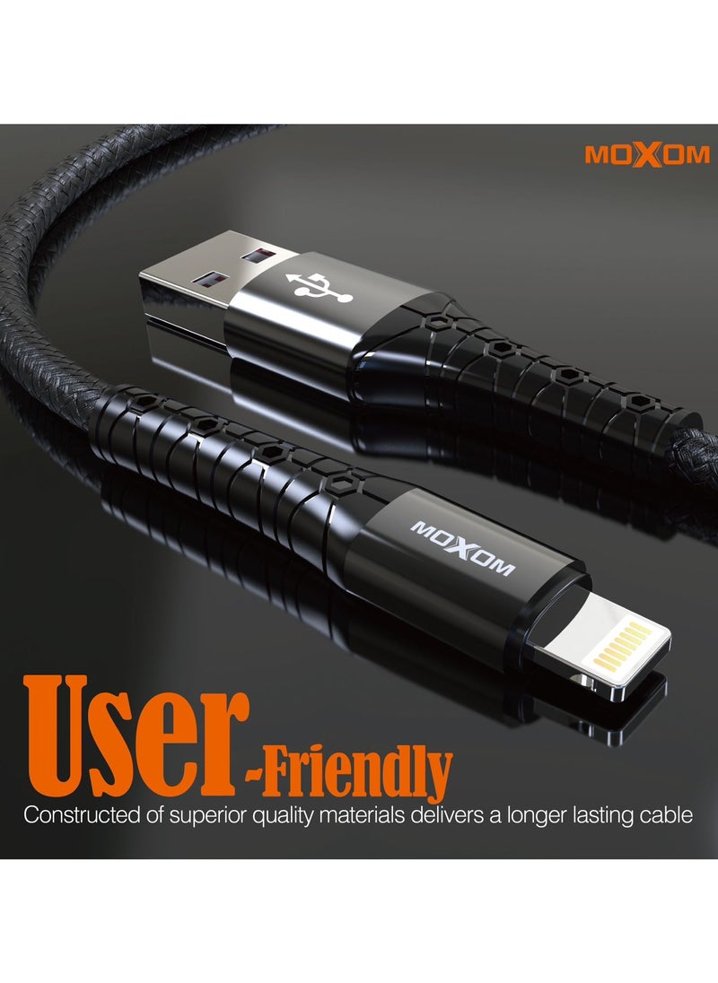 MOXOM High Speed Transmission Iphone Moxom Cable MX-CB28 Designed for Home and Travel  - Image 1