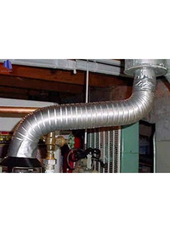Royal Apex Aluminium Rigid Flexible Duct For Dryer, Bathroom Or Kitchen Ventilation Air Conditioning Hvac 3 Meter (4 Inch)  - Image 5