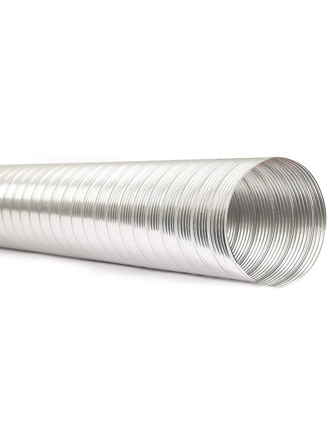 Royal Apex Aluminium Rigid Flexible Duct For Dryer, Bathroom Or Kitchen Ventilation Air Conditioning Hvac 3 Meter (4 Inch)  - Image 1