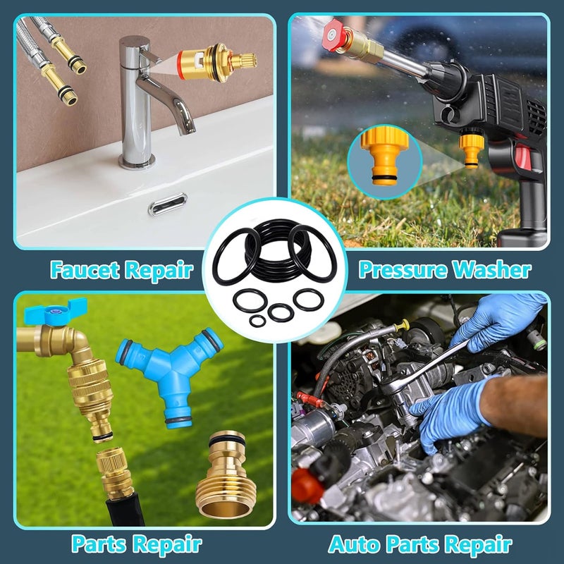 KEZE 1200 PCs 24 Size O Rubber Universal Assortment Kit with Precision Pick and 4 Piece Hook Automatic Vehicle Faucet Hydraulic Set OD: 6mm-28m Oring - Image 5