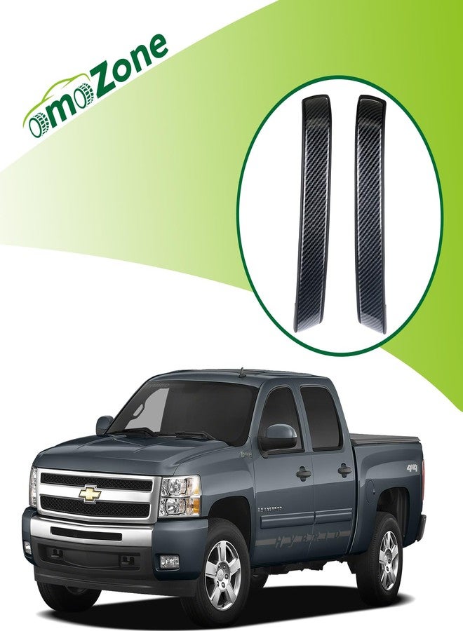omoZone Pair Interior Door Pull Handle Armrest Inside Grab Handle Front Left&Right Side Ebony Carbon Fiber Compatible with 2010-2014 Chevrolet Chevy Silverado GMC Sierra Replaces 25932417 25932420 - Image 2