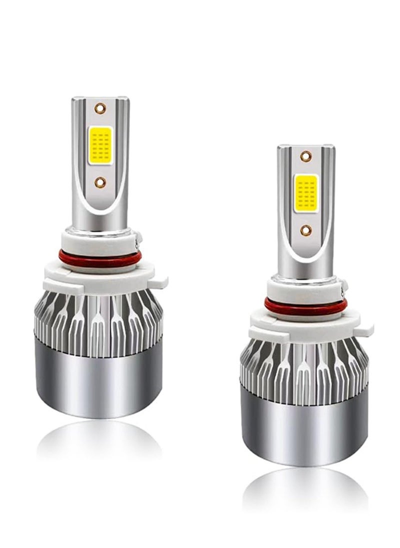 Excefore 2 PCS H8/H11/H9 Car LED Light, 6000K 3800LM Bright LED Bulb High Low Beam Halogen Replacement, Waterproof Fog Light Bulb Replacement, Plug & Play Bulb Lighting Car Accessories  - Image 1