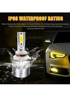 Excefore 2 PCS H8/H11/H9 Car LED Light, 6000K 3800LM Bright LED Bulb High Low Beam Halogen Replacement, Waterproof Fog Light Bulb Replacement, Plug & Play Bulb Lighting Car Accessories  - Image 4