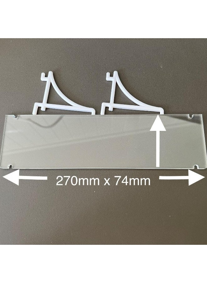 Horoof Home Horoof Home® Clear Acrylic Shelf for Pegboard – 27×6×7.4 cm, Durable Transparent Floating Organizer for Home, Office & Display, SL422  - Image 3