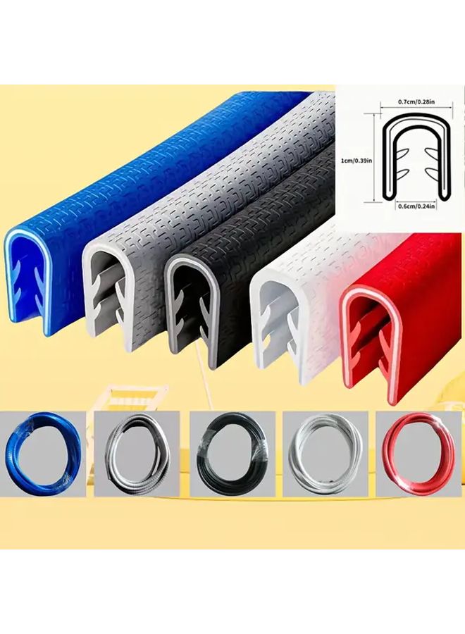 Heavy Duty Car Door Edge Protector Black 500cm Scratch Resistant Easy Installation - Image 1