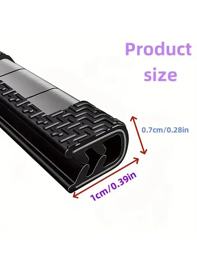 Heavy Duty Car Door Edge Protector Black 500cm Scratch Resistant Easy Installation - Image 2