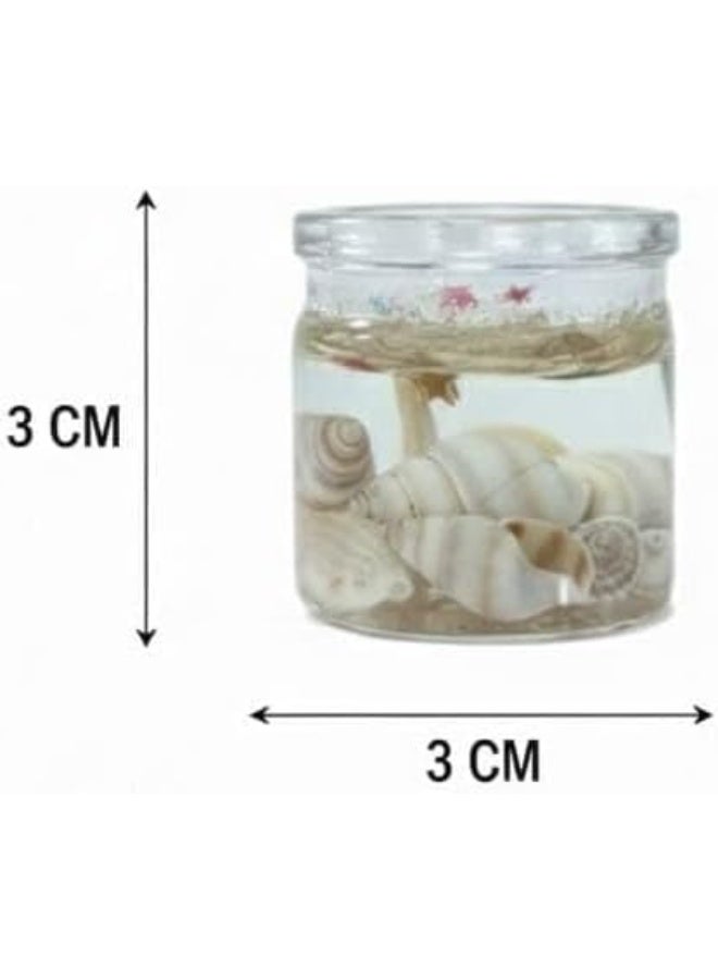 سبيس شوب ست قطع شموع جل زجاجية صغيرة بألوان راقية وإضاءة مميزة تضيف لمسة سحرية إلى ديكور منزلك متعددة الألوان - Image 2