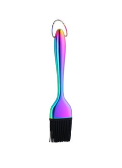 Stainless Steel Barbecue Brush With Titanium Plated Handle Detachable Silicone Oil Brush Hanging Stainless Steel Barbecue Brush