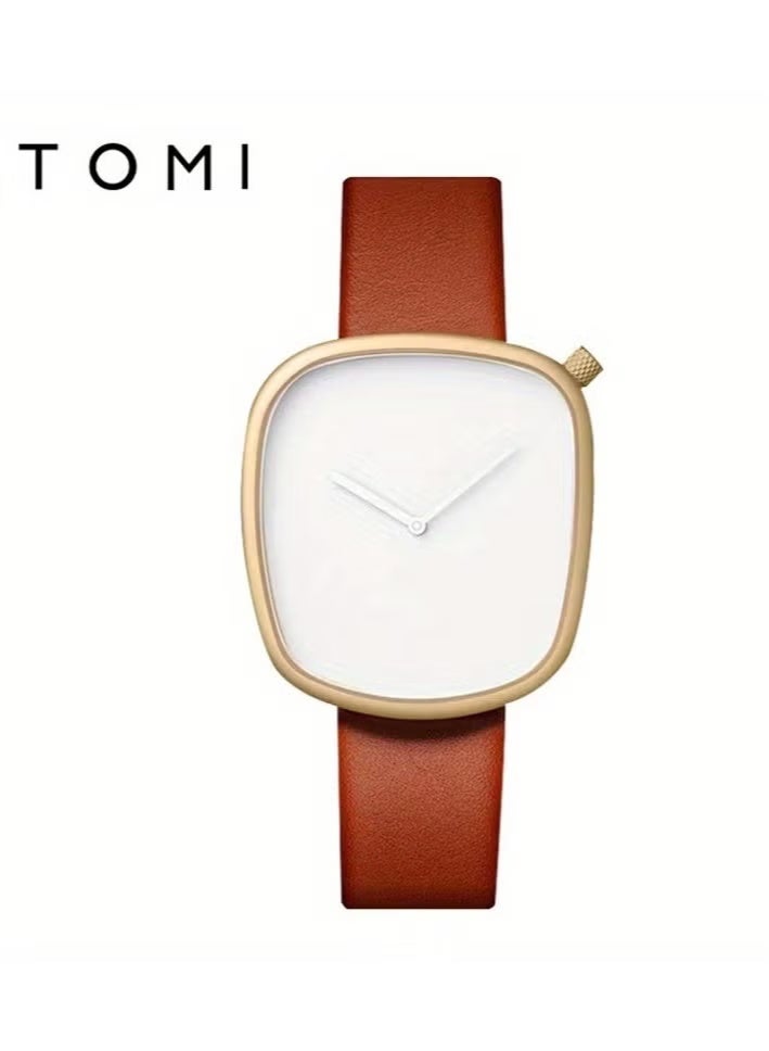 TOMI Minimalist Quartz Watch – Stylish Square Dial, Waterproof & Luminous, Perfect for Daily Wear and Gift Giving, Business Watch | Modern Quartz Watch - Image 1