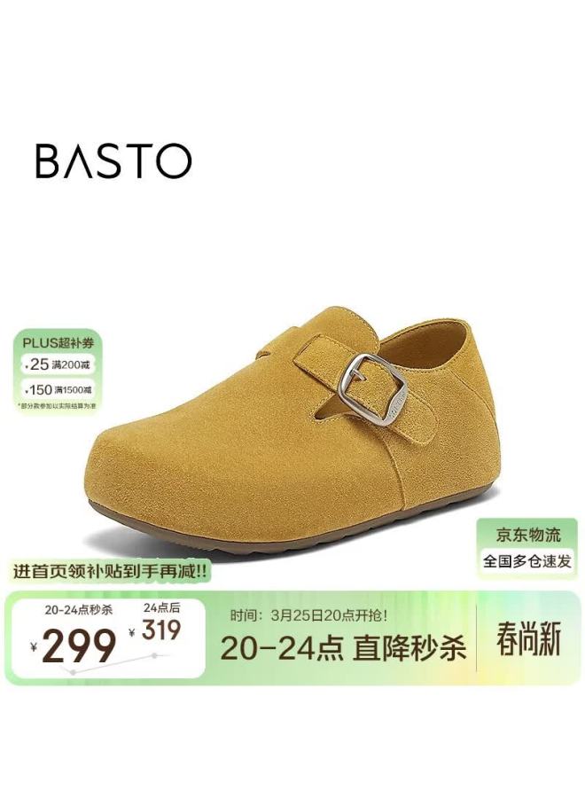 Basto Birkenstock Fashion Retro Commuter Casual Women's Flats D3532cm5 Yellow Size 39 - Image 1