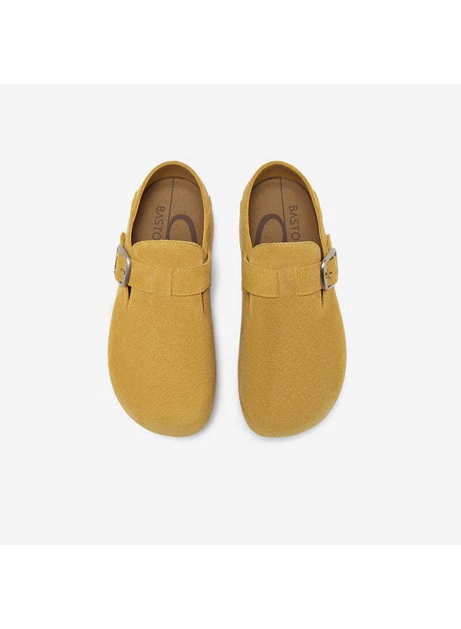 Basto Birkenstock Fashion Retro Commuter Casual Women's Flats D3532cm5 Yellow Size 39 - Image 2