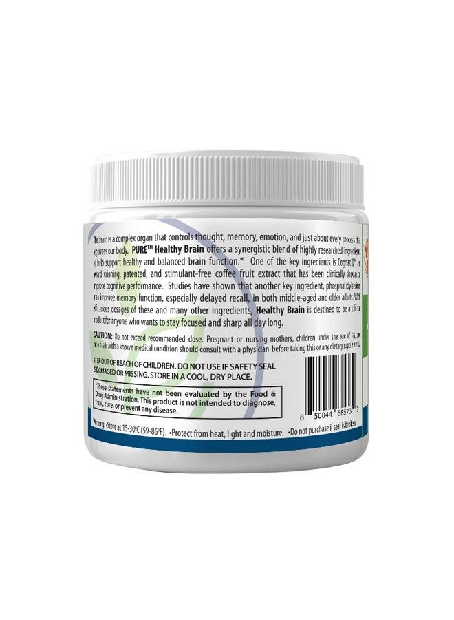 PURE Healthy Brain Powder, Mango Peach Tea, Lion’s Mane 1.25g, Alpha-GPC 600mg, Ashwagandha 300mg, 30 Servings, Cognitive Support - Image 3