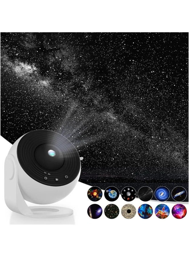 Projector Galaxy Night Light Home Planetarium Projector with Rechargeable Battery, Sky Light Living Room Decor Real Starry Nebula Planet Presentation for Kids Teen Girls Adults - Image 1
