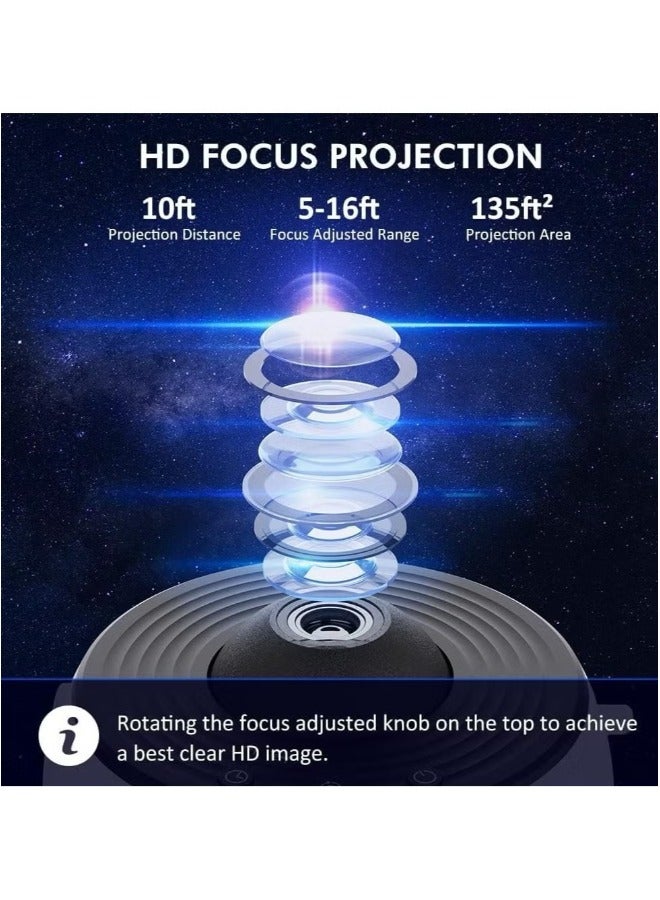Projector Galaxy Night Light Home Planetarium Projector with Rechargeable Battery, Sky Light Living Room Decor Real Starry Nebula Planet Presentation for Kids Teen Girls Adults - Image 4