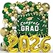 LYVEEF Graduation Decorations Class Of 2026 Green and Gold 2026 Graduation Decorations Balloon Arch Kit Congrats Grad Backdrop 136PCS Party Supplies for High School College Celebrations - Image 4