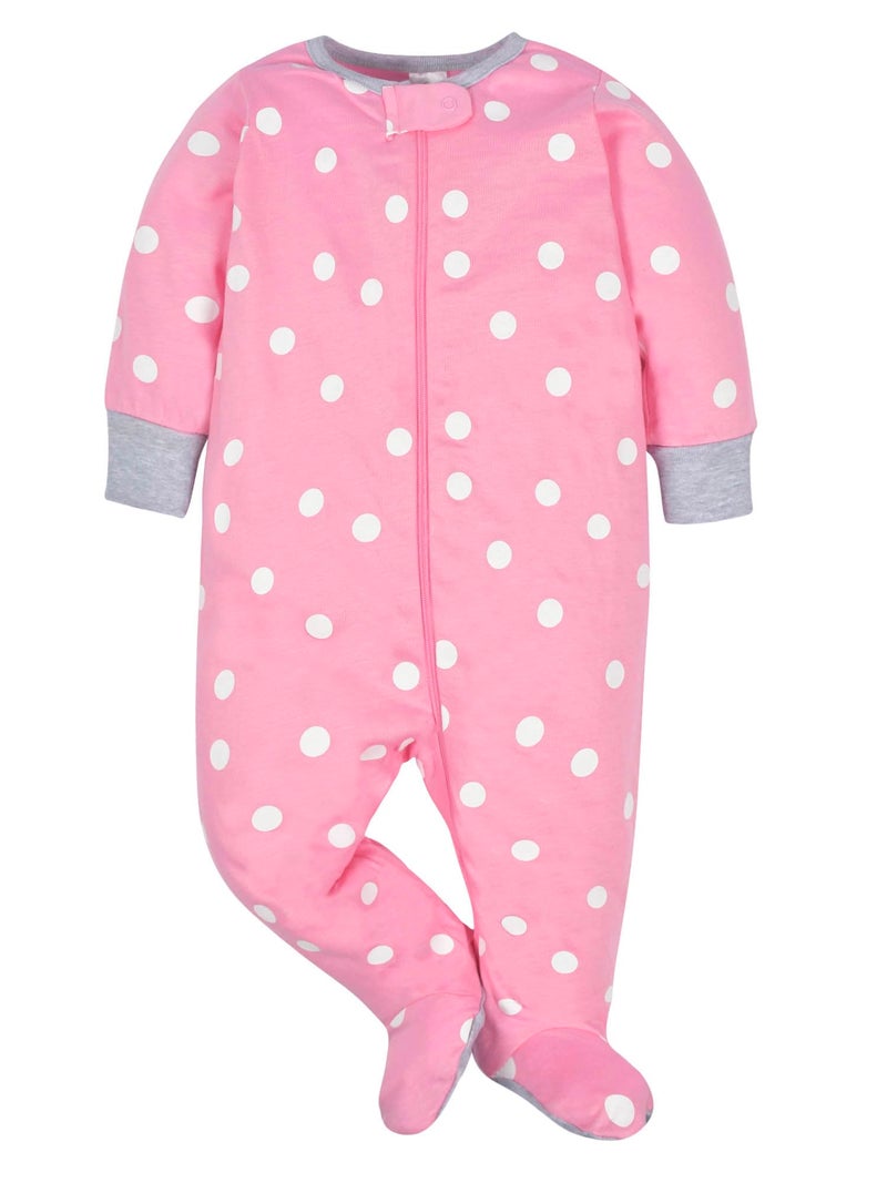 Gerber Baby Girls 4 Pack Sleep 'N Play Footie, Cloudy, 6-9 Months - Image 5