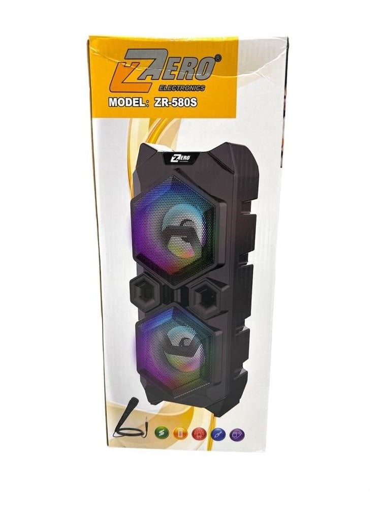 Speaker Zero ZR-580S1.0 With Mic and Battery Black