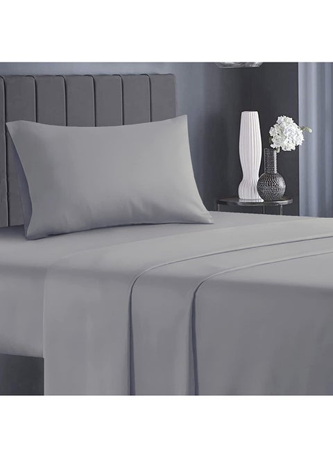 Premium Grey Twin Sheets Set - 1800 TC Series 3 Piece Bed Sheets - Soft Brushed Microfiber Fabric - 16 Inches Deep Pockets Sheets Wrinkle Free & Fade Resistant by Infinitee Xclusives