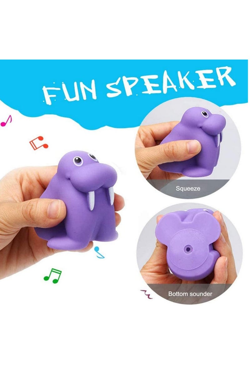 7PCS Baby Bath Toys Creative Spray Water Shower Toys Kids Sharks Fishing Net Set Color Changing Pinch Animal Dolls Bath Time Fun Gift for Toddlers - Image 2