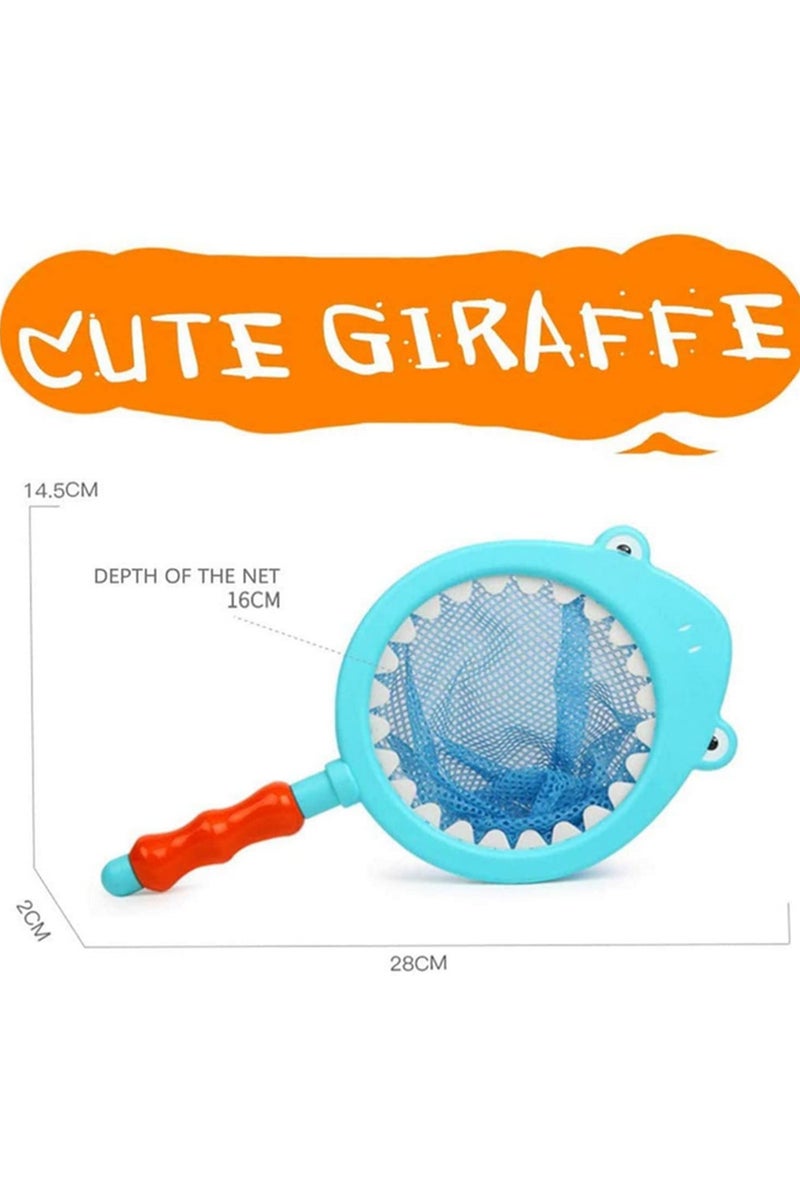 7PCS Baby Bath Toys Creative Spray Water Shower Toys Kids Sharks Fishing Net Set Color Changing Pinch Animal Dolls Bath Time Fun Gift for Toddlers - Image 4