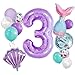 Dokuna Mermaid Birthday Decorations 13 Pcs Mermaid Balloons Mermaid Tail Foil Balloon Sea Balloons for Girl Birthday PartyrNumber 3 - Image 3