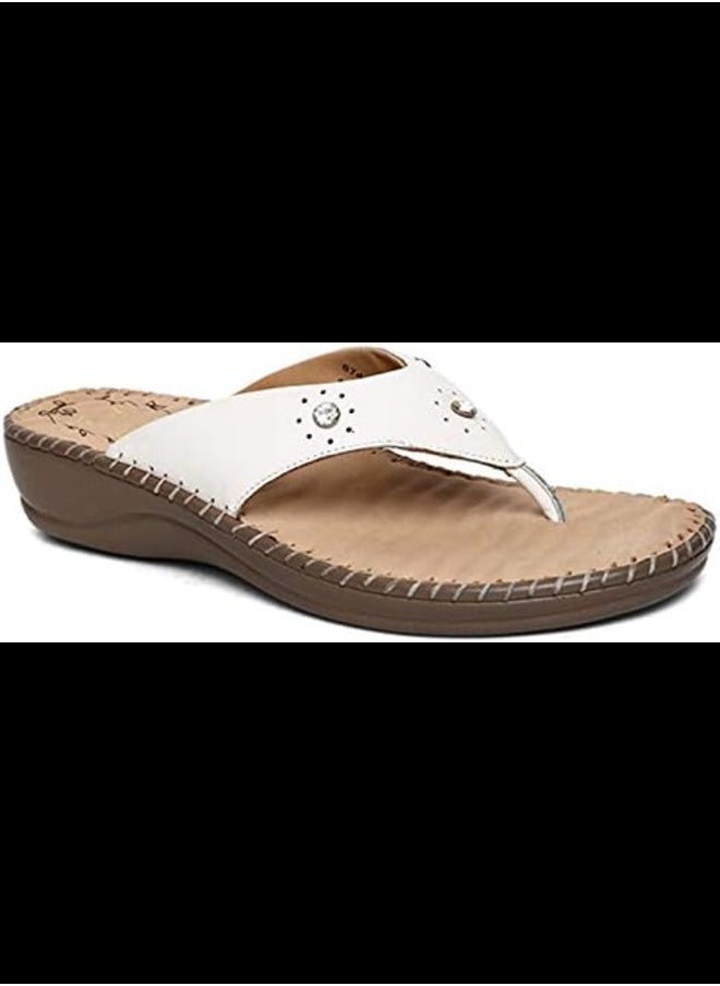 Scholl - Scholl Women's MELISSA Fashion Slippers (6741005_WHITE_5 UK) - Image 1