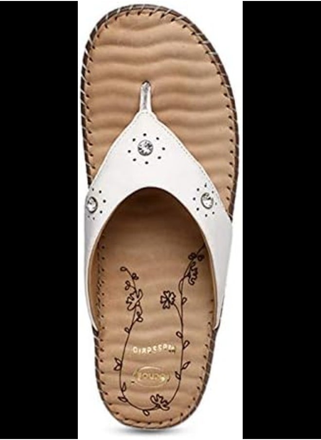 Scholl - Scholl Women's MELISSA Fashion Slippers (6741005_WHITE_5 UK) - Image 1
