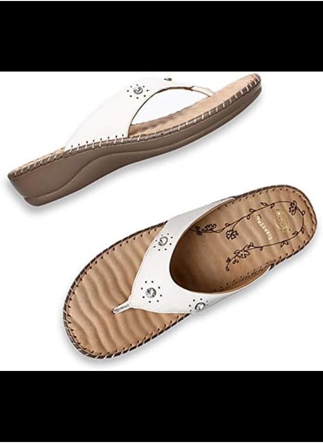 Scholl - Scholl Women's MELISSA Fashion Slippers (6741005_WHITE_5 UK) - Image 1