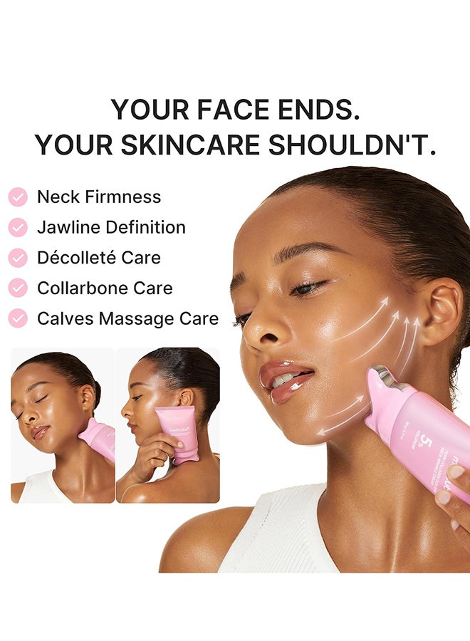 Medicube PDRN Collagen Gua Sha Neck Wrinkle Cream - Firming, Contour Care Built-In Gua Sha Massager with Volufiline 5% - For the Look of Fine Lines, Jawline, Neck, Décolleté, Korean Skincare, 3.17 oz - Image 5