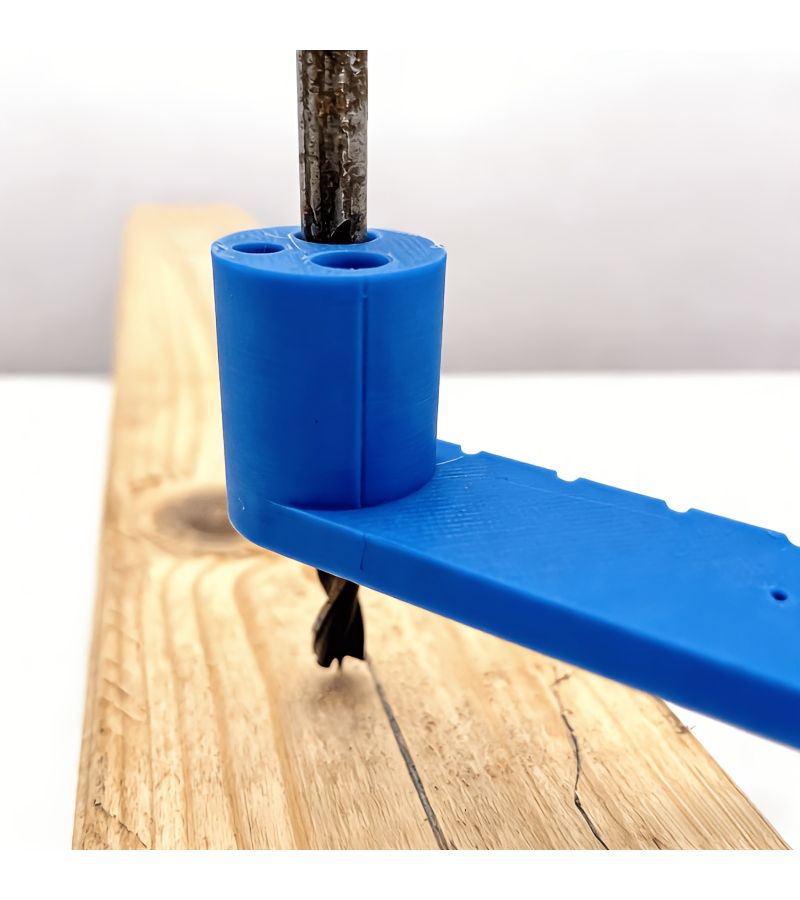 Blue Woodworking Multi Function Ruler 120mm Precise Line Drawing Drilling Tool - Image 4