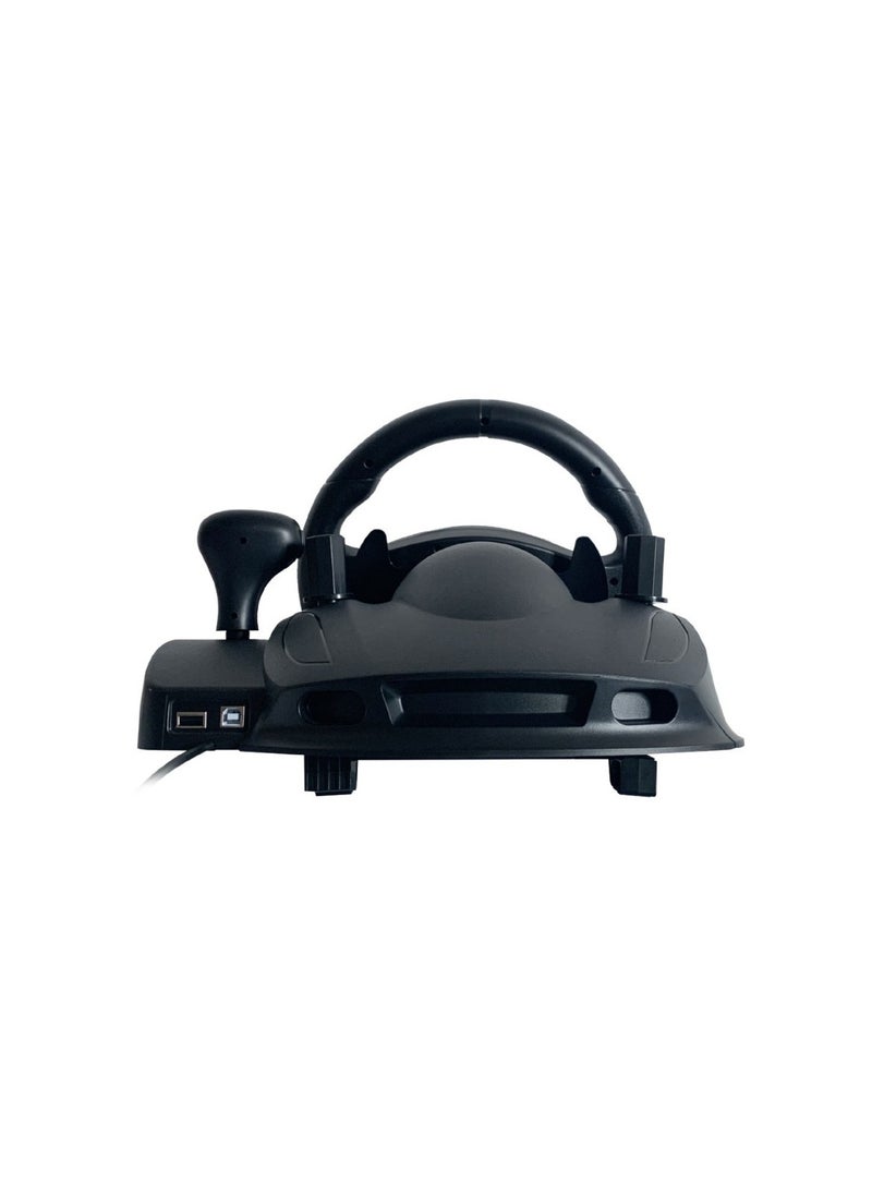 Generic - Racing Steering Wheel And Pedals  7 In 1 270 Degrees Rotation PC Racing Wheel Programable Dual Vibration USB Powered Racing Simulator Wheel, Enhances Your Racing Experience Compatible with Xbox one/360/PS4/PS2/PS3/PC - Image 1