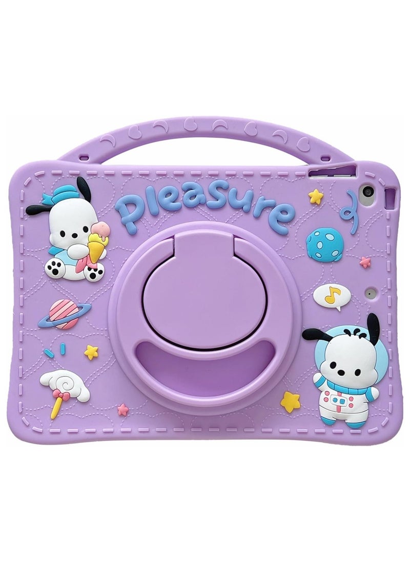 VKL - Kids Case for Samsung Galaxy Tab A9 8.7 Inch 2023, Portable Handle Stand, Kids Friendly Soft Silicone Adjustable Stand Shockproof Cover for Samsung Tab A9 Tablet (Model: X110/X115) (Purple) - Image 1