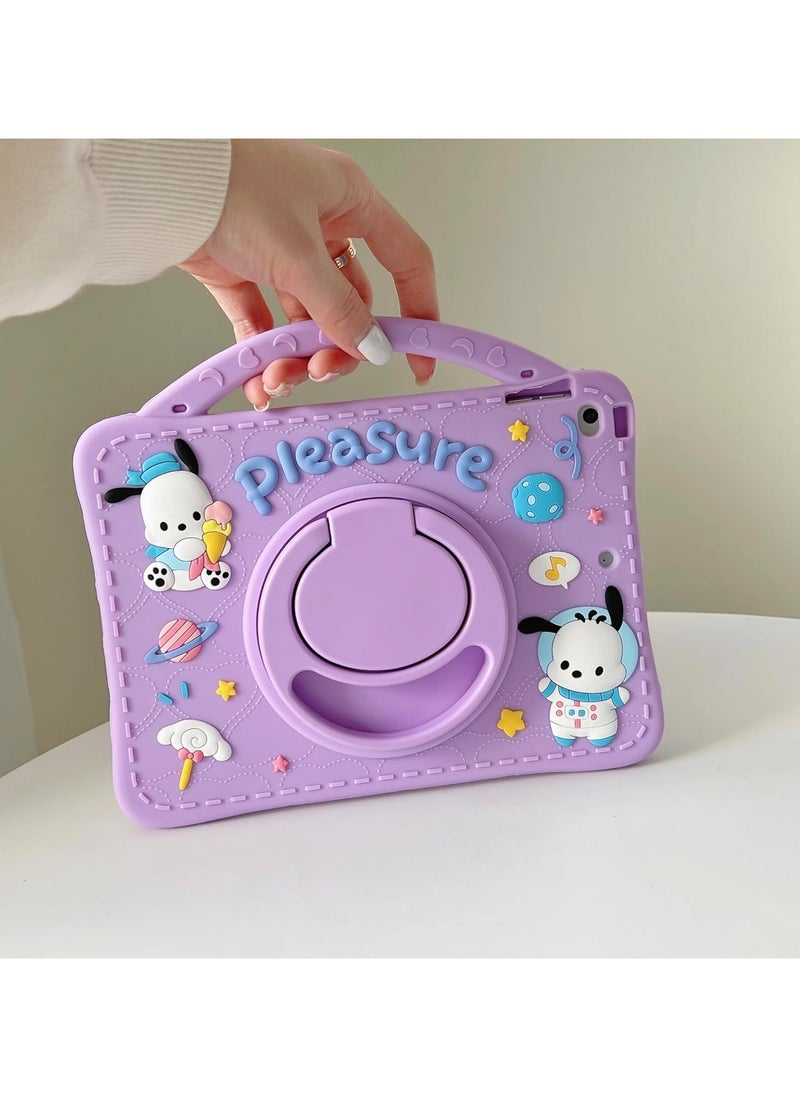 VKL - Kids Case for Samsung Galaxy Tab A9 8.7 Inch 2023, Portable Handle Stand, Kids Friendly Soft Silicone Adjustable Stand Shockproof Cover for Samsung Tab A9 Tablet (Model: X110/X115) (Purple) - Image 1