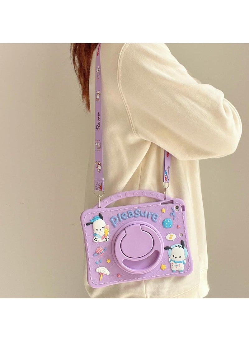 VKL - Kids Case for Samsung Galaxy Tab A9 8.7 Inch 2023, Portable Handle Stand, Kids Friendly Soft Silicone Adjustable Stand Shockproof Cover for Samsung Tab A9 Tablet (Model: X110/X115) (Purple) - Image 1